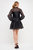 Check Organza Buttoned Long Sleeve Mini Dress