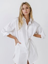 Classic Collared Dress Shirt - White