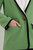 Color Block Blazer - Green Combo