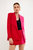 Color Block Blazer - Red/Fuchsia