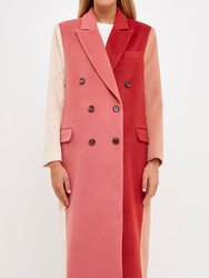 Color Block Trench Coat