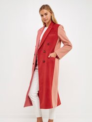 Color Block Trench Coat