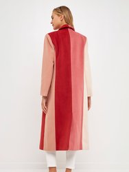 Color Block Trench Coat