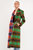 Colorblock Plaid Trench Coat - Multi