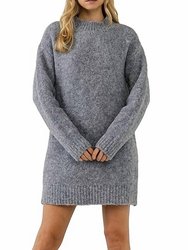 Cozy Round Neck Sweater Dress