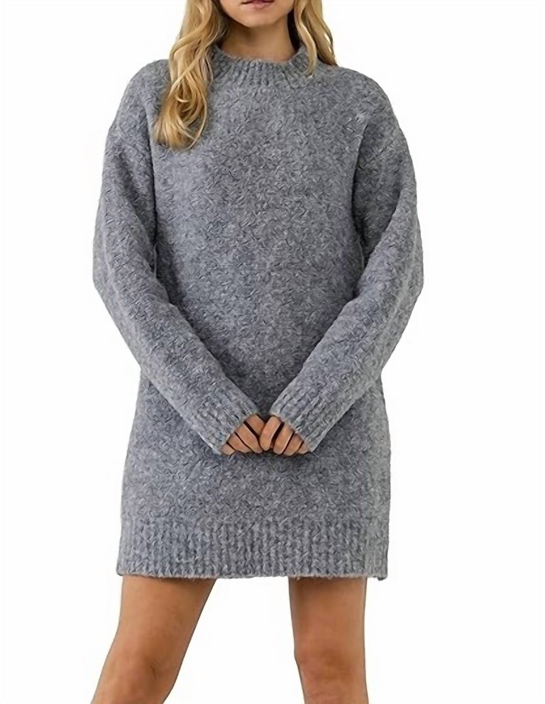 Cozy Round Neck Sweater Dress