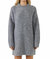 Cozy Round Neck Sweater Dress - Grey