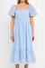 Embroidered Midi with Scalloped Hem