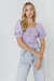Embroidered Smocked Top - Purple