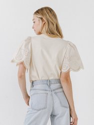 Eyelet Scallop T-shirt