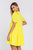 Eyelet Sleeve Tiered Dress - Yellow