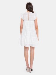 Eyelet Tiered Babydoll Mini Dress