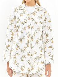 Floral Oversized Shirts Jacket