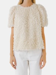 Fuzzy Feather Top