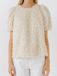 Fuzzy Feather Top