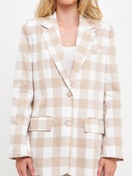 Gingham Blazer