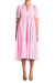 Gingham Midi Dress In Pink - Pink