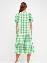 Gingham Midi Dress