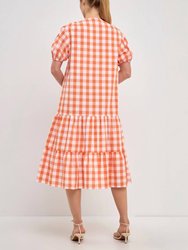 Gingham Midi Dress