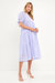 Gingham Tiered Midi Dress with Bow Tie Sleeves