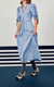 Godet Dress In Powder Blue