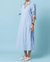 Godet Dress In Powder Blue