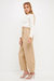 High Waist Pleated Trouser - Beige