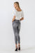 High Waist Skinny Jeans - Grey