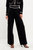 High-Waisted Wide-Leg Knit Pants - Black/White