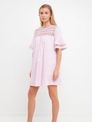 Lace Detail Mini Dress
