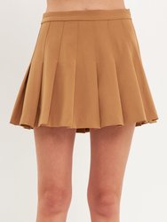 Low Waist Pleated Skort