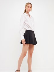 Low Waist Pleated Skort