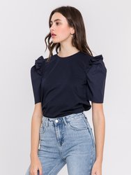 Mini Ruffle Puff Sleeve T-Shirt