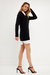 Mixed Media Cable Knit Sweater Dress