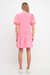 Mixed Media Mini Dress - Pink