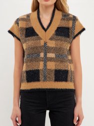 Mohair Plaid Vest