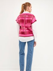 Mohair Plaid Vest