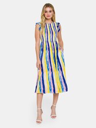 Multi Stripe Midi Dress