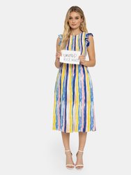 Multi Stripe Midi Dress