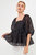 Organza Baby Doll Top - Black