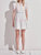 Parker Piped Dress - White