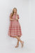 Plaid Midi Dress - Rose