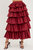Pleated Combo Maxi Poplin Skirt