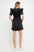 Pleated Puff Sleeve Mini Dress