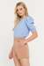 Pleated Puff Sleeve Top