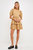 Pleated Tiered Mini Dress - Camel