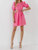 Pleats With Cut-Out Mini Dress - Pink
