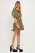 Plunge V Smocked Cotton Floral Mini Dress