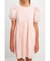 Poplin Puff Sleeves Dress - Light Pink