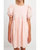 Poplin Puff Sleeves Dress - Light Pink